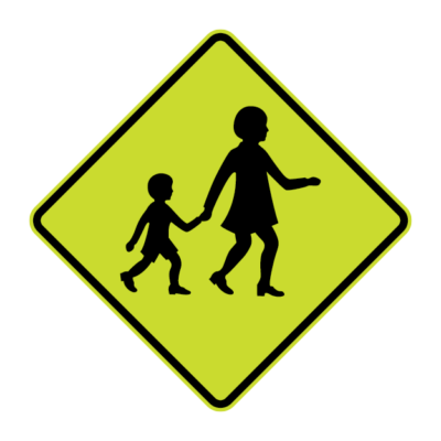Children Crossing Symbol Warning Sign