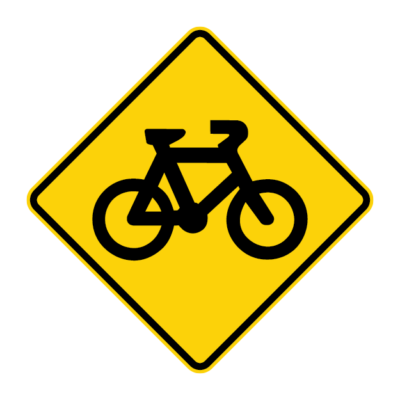 Bicycles Warning Sign
