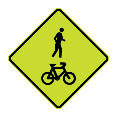 Bicycle Path Warning Sign