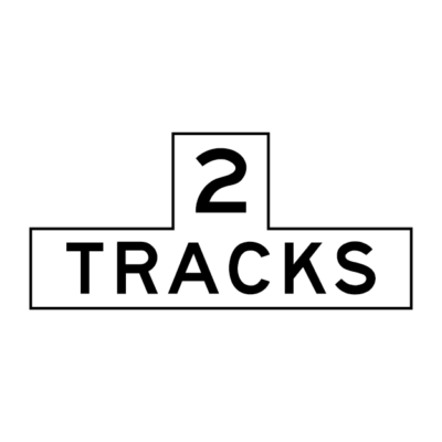 2 Tracks Railway Crossing Warning Sign