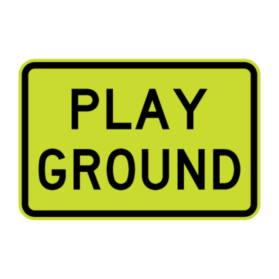 Play Ground Warning Sign