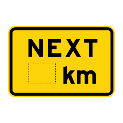 Next Km Warning Sign