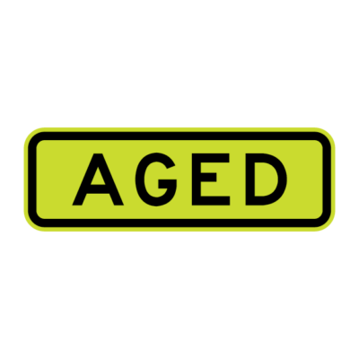 Aged Pedestrians Warning Sign