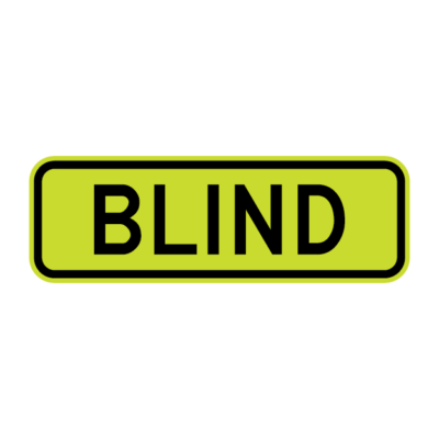 Blind Pedestrians Warning Sign