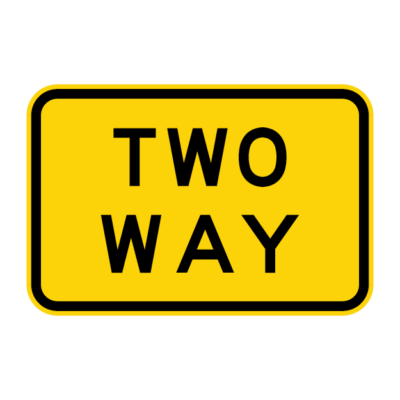 Two Way Warning Sign