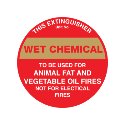 Wet Chemical Fire Extinguisher Sign